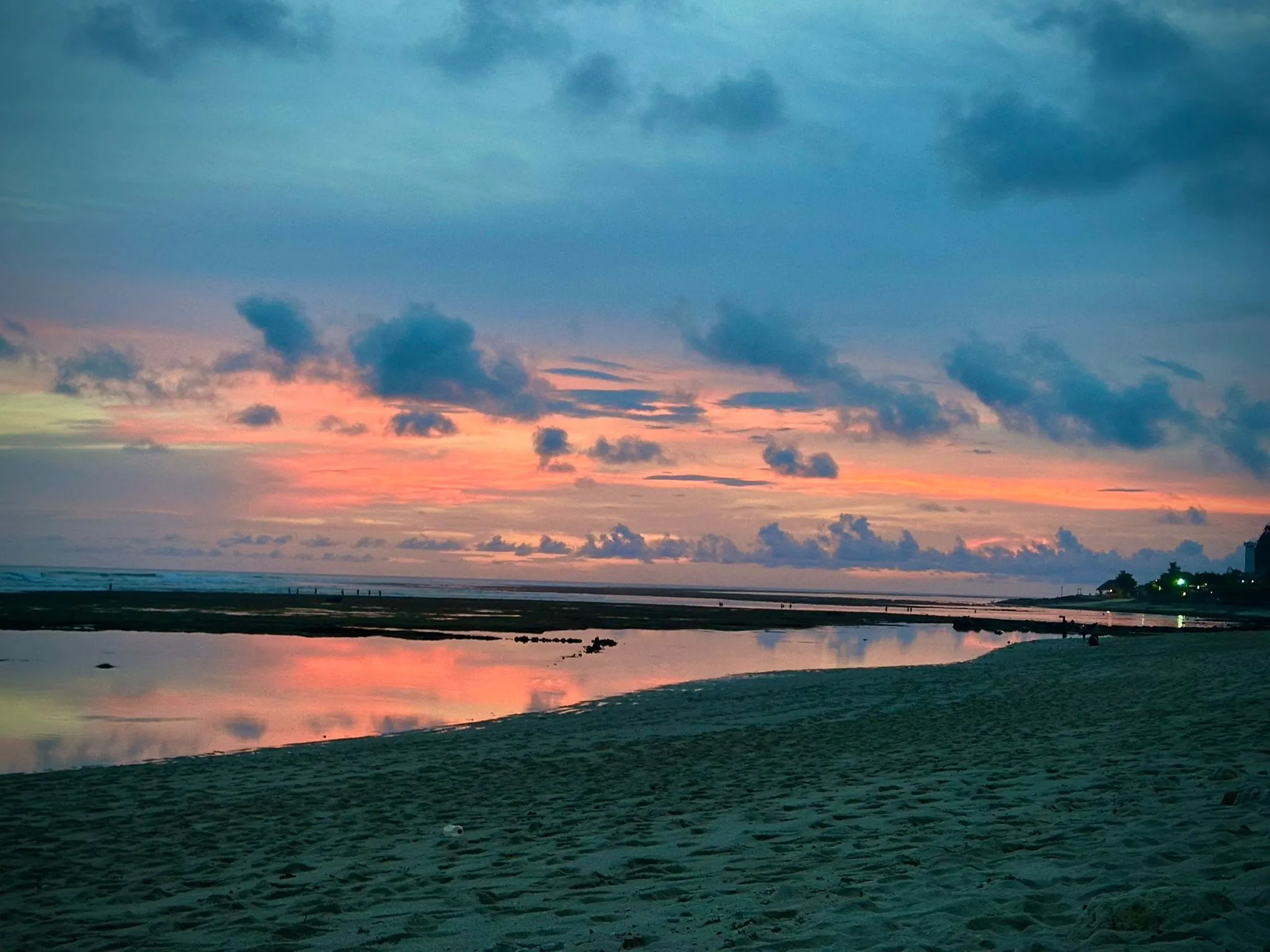 Pandawa beach at sunset.